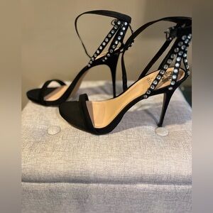 Vince Camuto Rhinestone Satin Heels